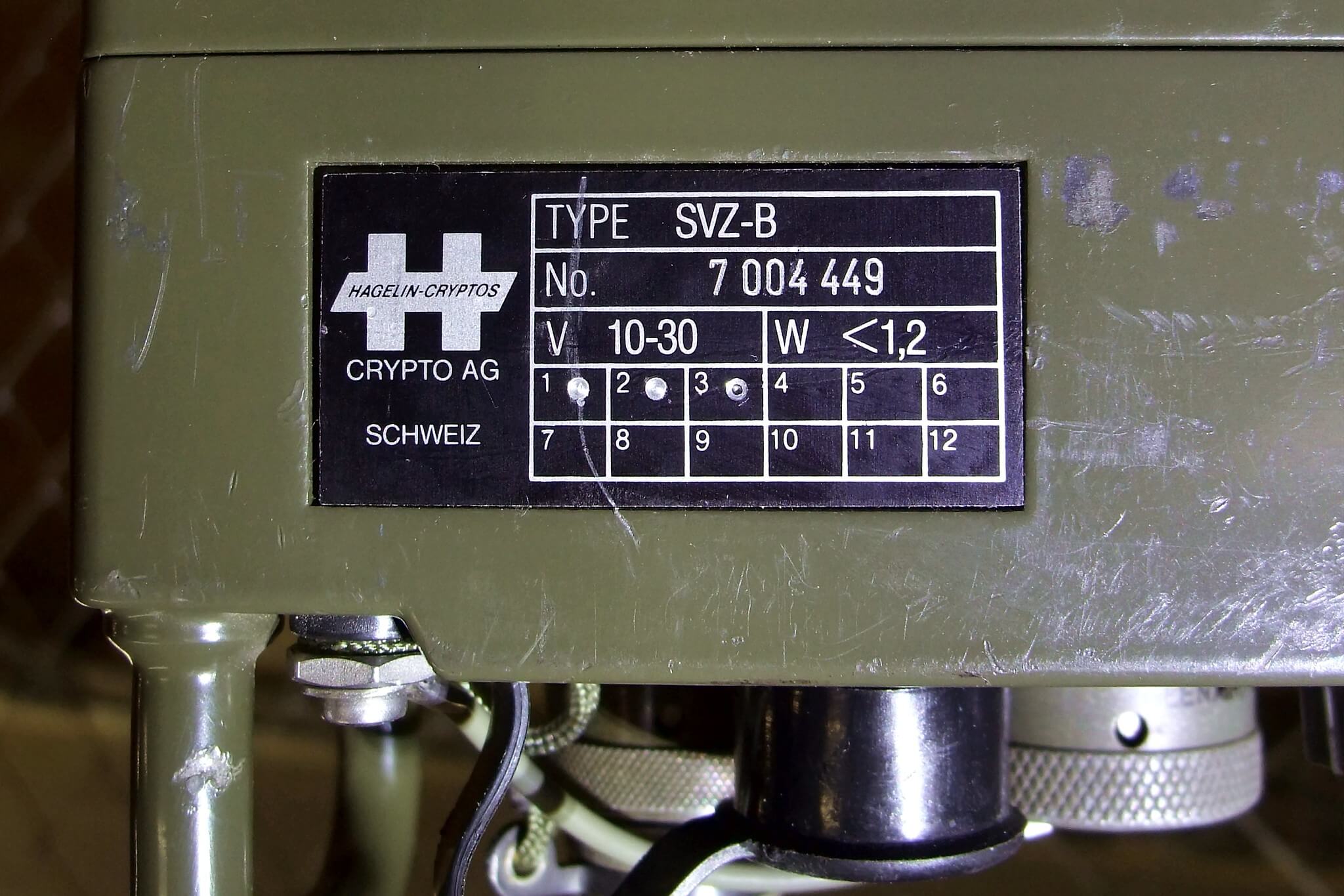 Codeerapparatuur van Crypto AG zoals gebruikt in het Zwitserse leger in de periode 1986-2002. © Kecko / Flickr